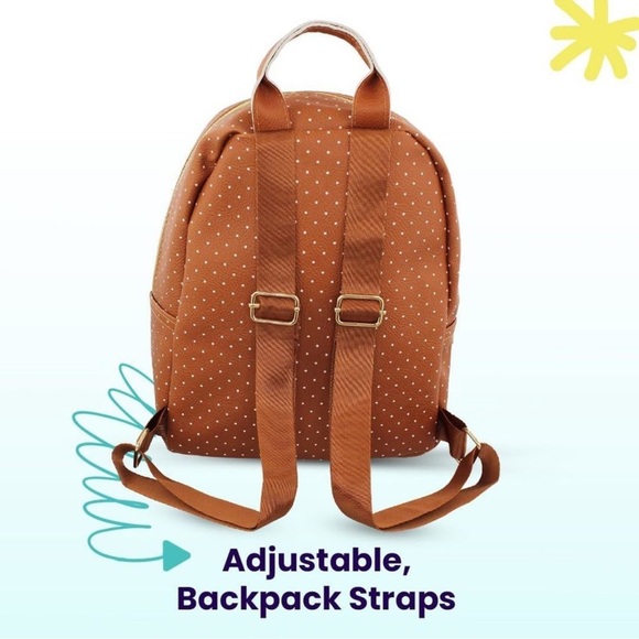 Disney Minnie Mouse with Polka Dots Mini PU Leather Backpack - NWT - Picture 2 of 7